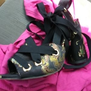 Shoes, gently used topshop asian inspired platfrom